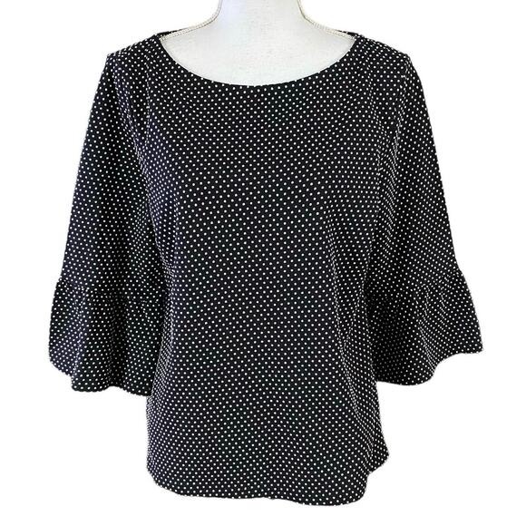 Talbots Tops - NEW Talbots Size PL LP Large Petite Swiss Dot 3/4 Sleeve Shirt Top